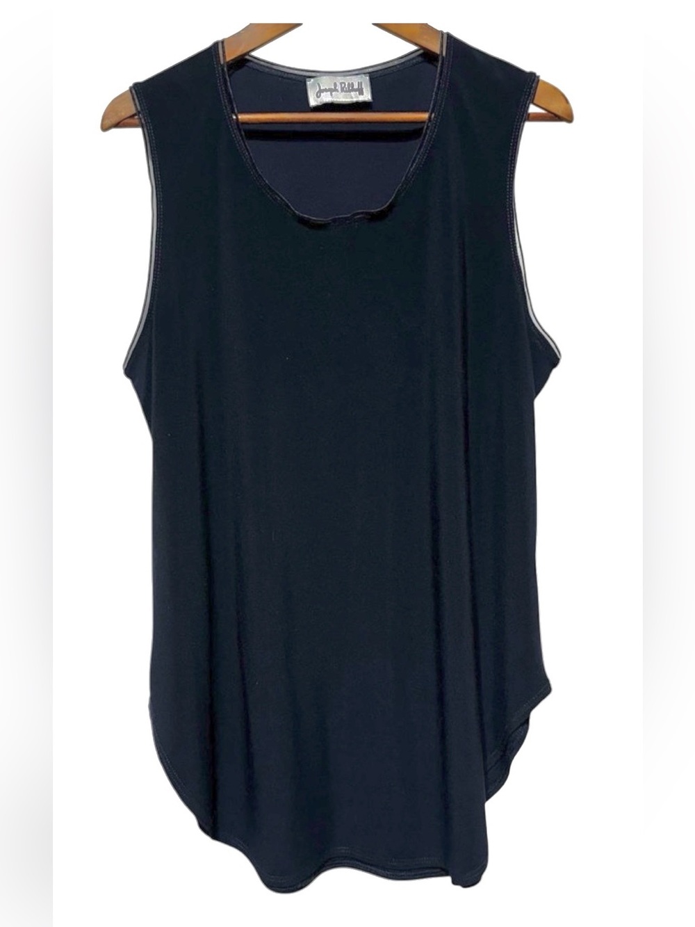 JOSEPH RIBKOFF Draped Tunic Tank Lagenlook Minimalist Quiet Luxury